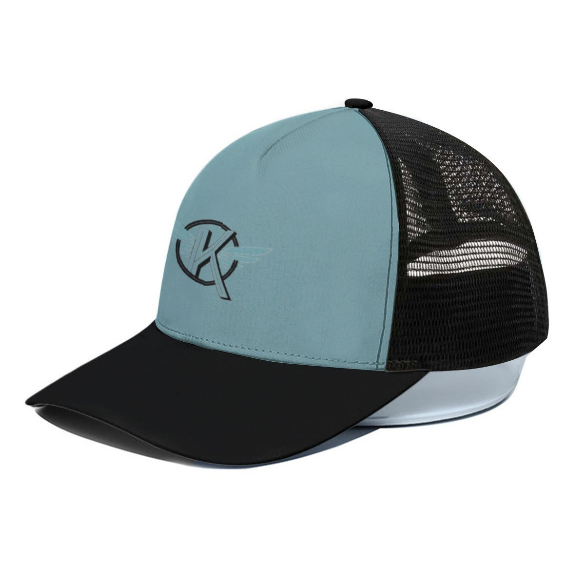 Unisex Trucker Hat With Black Half-mesh