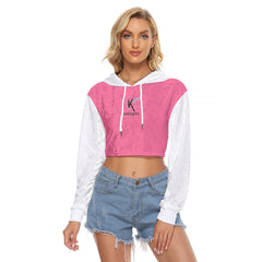 All-Over Print Women's Crop Top Hoodie|Velvet